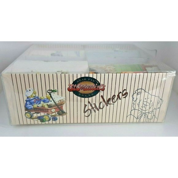 32 Vintage Stickers St. Martin's Teddy Bear Paw Press New 4 Rolls - Picture 4 of 10